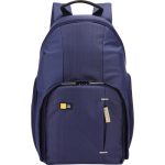 "A clean, professional ALT SEO image of the Case Logic TBC411 Camera Backpack. The bag is displayed against a neutral, minimalistic background with its main compartments open, showcasing the interior, which includes spaces for camera gear, lenses, and accessories. The exterior of the backpack features durable black fabric, multiple zippered pockets, and adjustable shoulder straps. A padded laptop compartment is also visible. The image focuses on the practicality and rugged design, conveying a sense of durability and organization, perfect for photographers on the go."