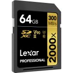 Lexar 64GB Professional 2000x UHS-II SDXC Memory Card - Image 2