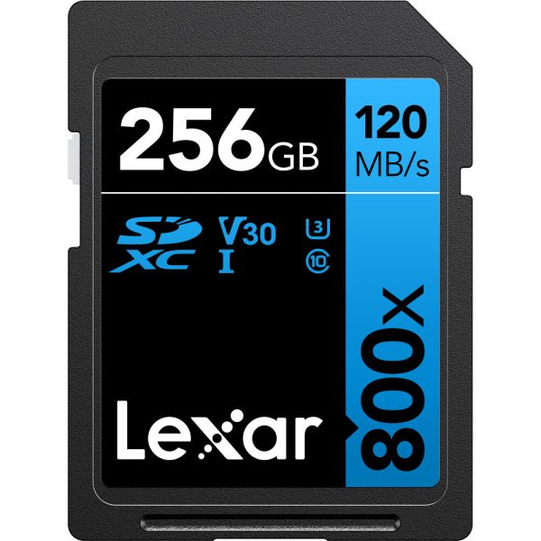 Lexar 256GB High-Performance 800x UHS-I SDHC Memory Card (BLUE Series)