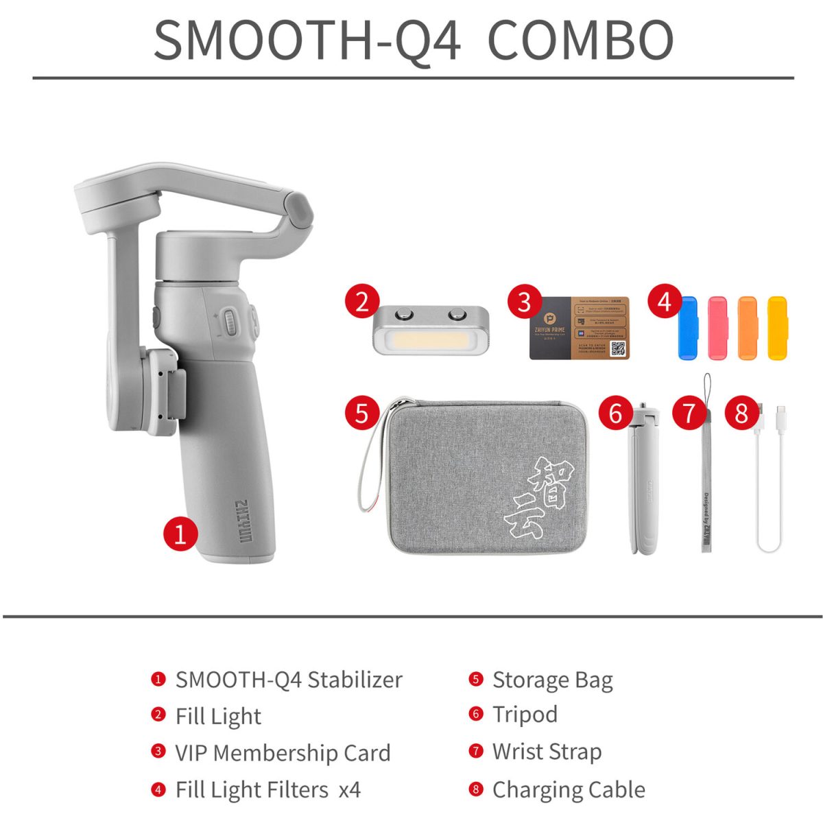 Zhiyun Smooth-Q4 Smartphone Gimbal Stabilizer Combo - Image 3