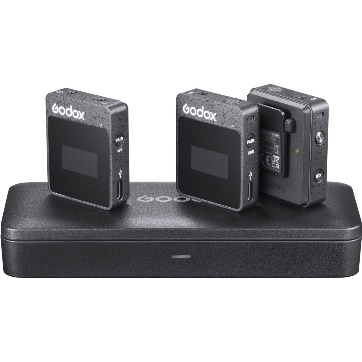 1672764339_1741668 Godox MoveLink II M2 Compact 2-Person Wireless Microphone System for Cameras & Smartphones with 3.5mm (2.4 GHz, Black) - Image 1