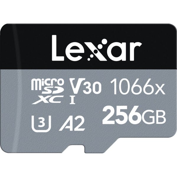 Lexar 256GB Professional 1066x UHS-I microSDXC Memory Card with SD Adapter (SILVER Series)
