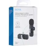 BOYA BY-V1 (SOLO) Ultracompact Wireless Microphone System with Lightning Connector for iOS Devices (2.4 GHz - Black) - Image 3