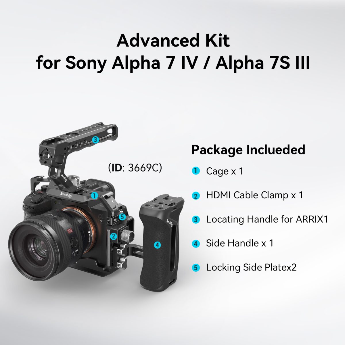SmallRig Advanced Kit for Sony a7R V, a7 IV & a7S III 3669C - Image 9