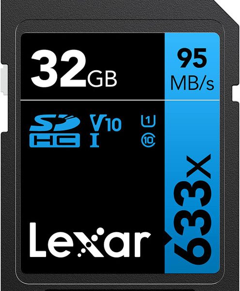 Lexar 32 GB Professional Class 10 UHS-I 633x Speed SDHC Flash Memory Card