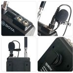 Boya Camera-Mount VHF Wireless Omni Lavalier Microphone, Black - BY-WFM12 - Image 2