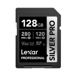 Lexar 128GB Professional SILVER PRO SDXC UHS-II Memory Card (V60, 280MB/s) - Image 2
