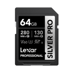 Lexar 64 GB Professional SILVER PRO SDXC™ UHS-II Card