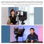 FeelWorld TP2A Portable 8" Teleprompter supports Tablet Prompting Smartphone DSLR Shooting - Image 2