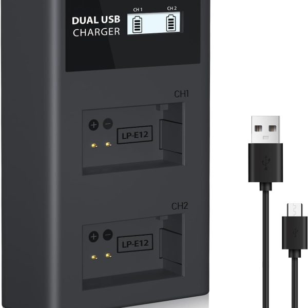 BESTON LP-E12 USB Battery Dual Charger for Canon