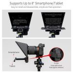 FeelWorld TP2A Portable 8" Teleprompter supports Tablet Prompting Smartphone DSLR Shooting - Image 5