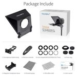 FeelWorld TP2A Portable 8" Teleprompter supports Tablet Prompting Smartphone DSLR Shooting