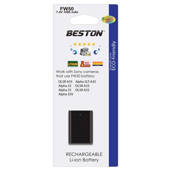 Beston NP-FW50 Rechargeable lithium Battery for digital camera Alpha A series