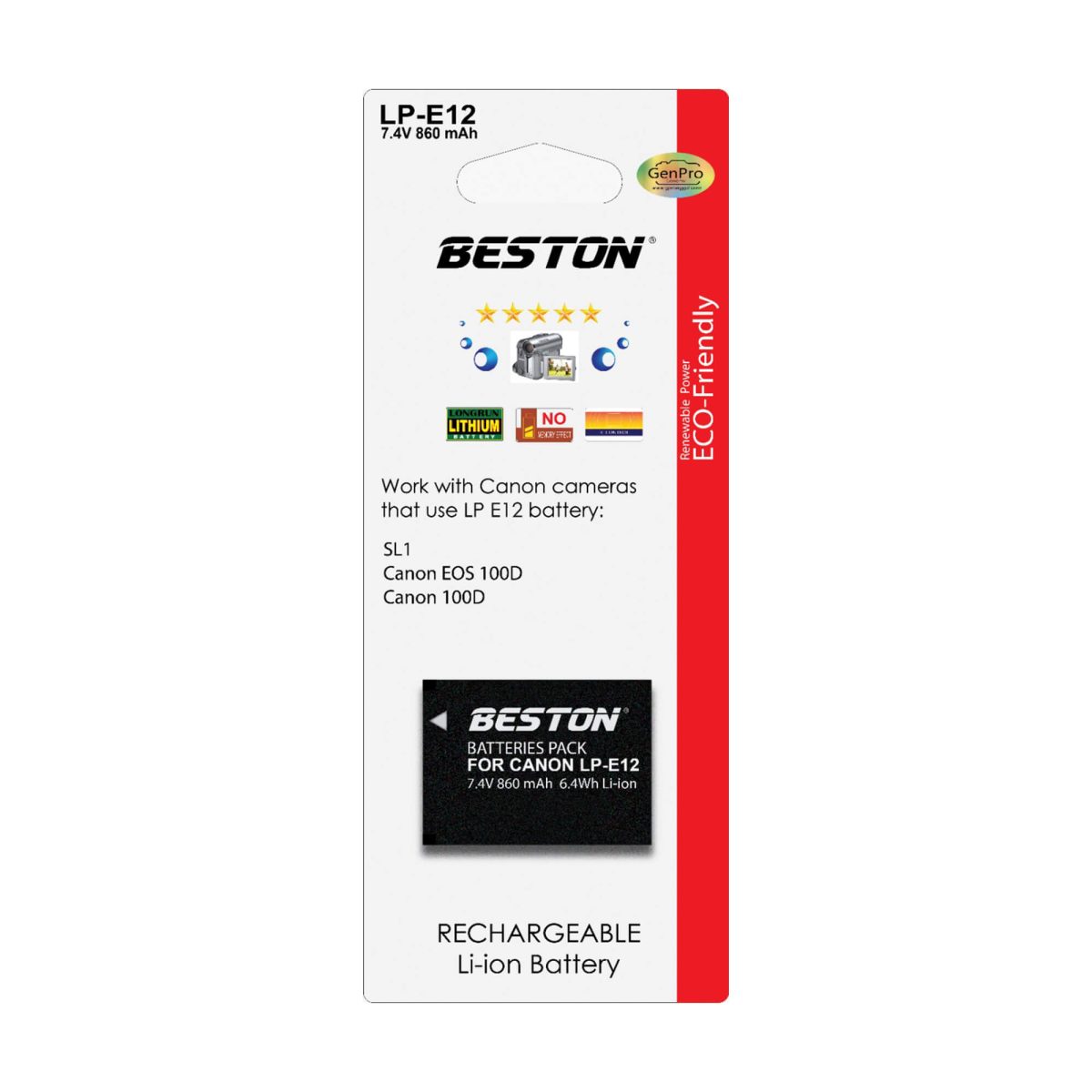 LP-E12.jpg-3 BESTON LP-E12 Battery for Canon - Image 1