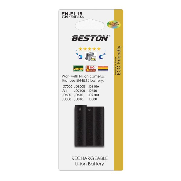Beston EN-EL15 Battery for Nikon 1800mAh