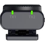 Hollyland Lark M2 DUO 2-Person Wireless Microphone System with compact design and two microphones.