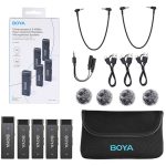 BOYA BY-W4 Ultracompact 4-Person Wireless Microphone System for Cameras and Smartphones (2.4 GHz) - Image 6