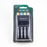 General C9012WL Batteries Pack of 4, 2500mAh with Fast Charger & LCD Display
