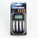 Camelion BC-1046 Batteries Pack of 4, 2500mAh with Fast Charger & LCD Display