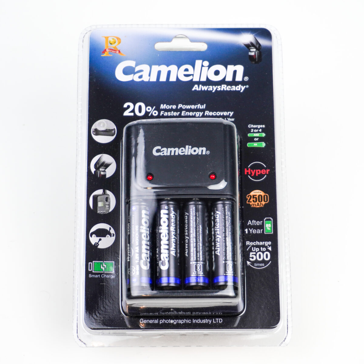 1716480894995 Camelion BC-1010B Batteries Pack of 4, 2500mAh with Fast Charger - Image 1