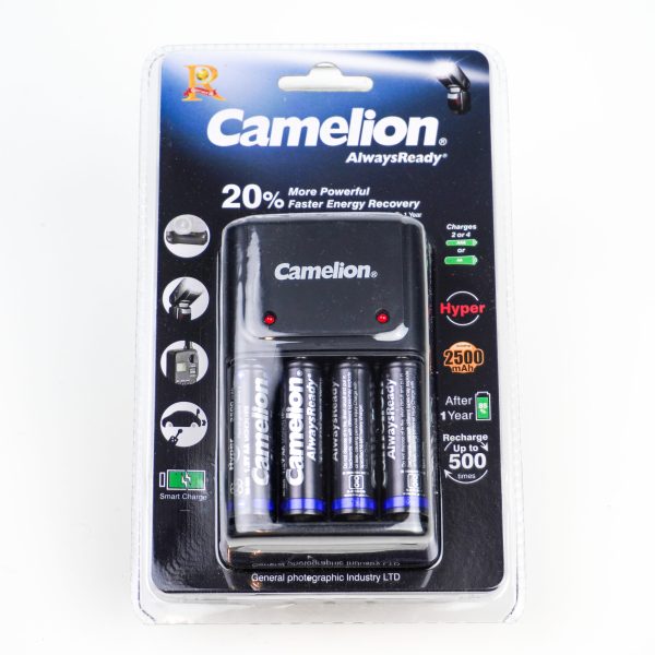 Camelion BC-1010B Batteries Pack of 4, 2500mAh with Fast Charger