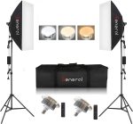General Kit2pc With Soft Box Led 2x150w