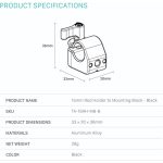 Tilta Single 15mm Rod Clamp to Mounting Block TA-15RH-MB-B - Image 12