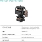Tilta Accessory Mounting Bracket (Dual 1/4"-20 with Locating Pins) TA-AMB3-B - Image 12