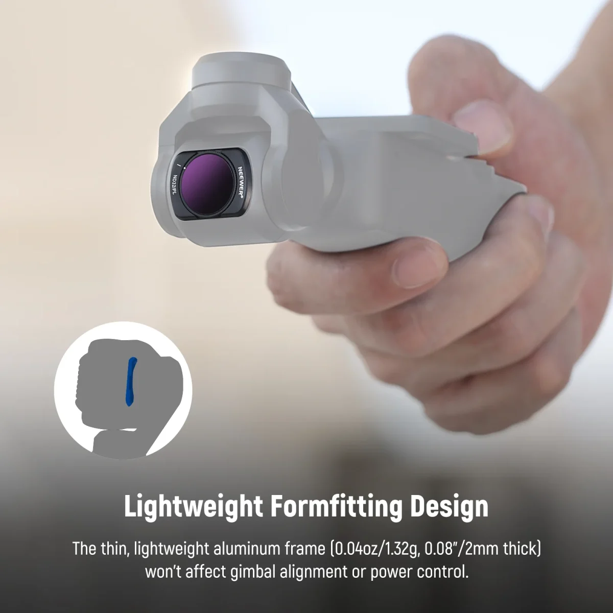 Neewer 4 Pack Magnetic ND/CPL Filter Set for DJI OSMO Pocket 3 - Image 6