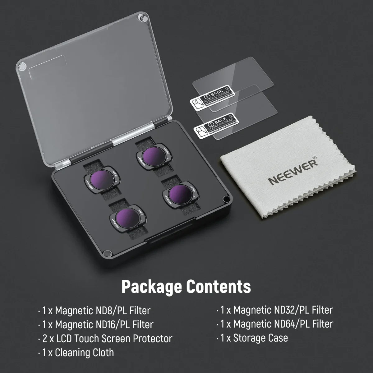 Neewer 4 Pack Magnetic ND/CPL Filter Set for DJI OSMO Pocket 3 - Image 8