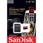 SanDisk 128GB Extreme UHS-I microSDXC Memory Card with SD Adapter