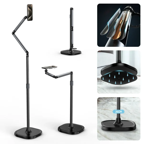 TELESIN mobile video/live shooting magnetic floor stand P3-FS-01