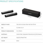 Tilta 15mm Carbon Fiber Rod Set (5.9", Pair) TA-15RS-15-CF - Image 2