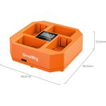 SmallRig NP-FZ100 4-Channel Camera Battery Charger 4839 - Image 4