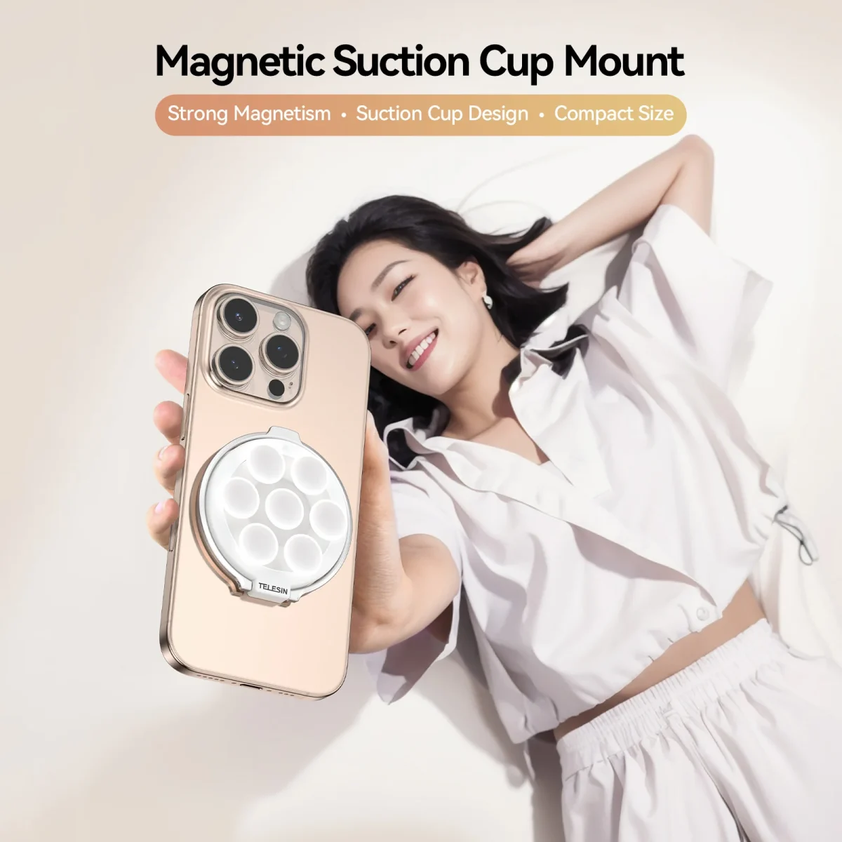 TELESIN Magnetic Suction Cup Mount P3-SUS-01 - Image 2