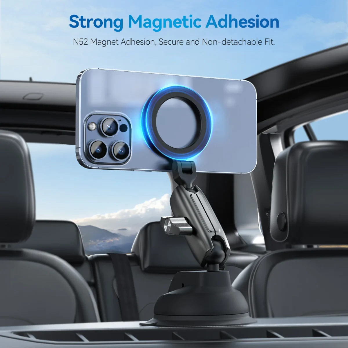 2_1b654976-94a4-4c57-b464-8060696b90c2 TELESIN Magnetic Suction Car Phone Mount P3-SUS-02 - Image 3
