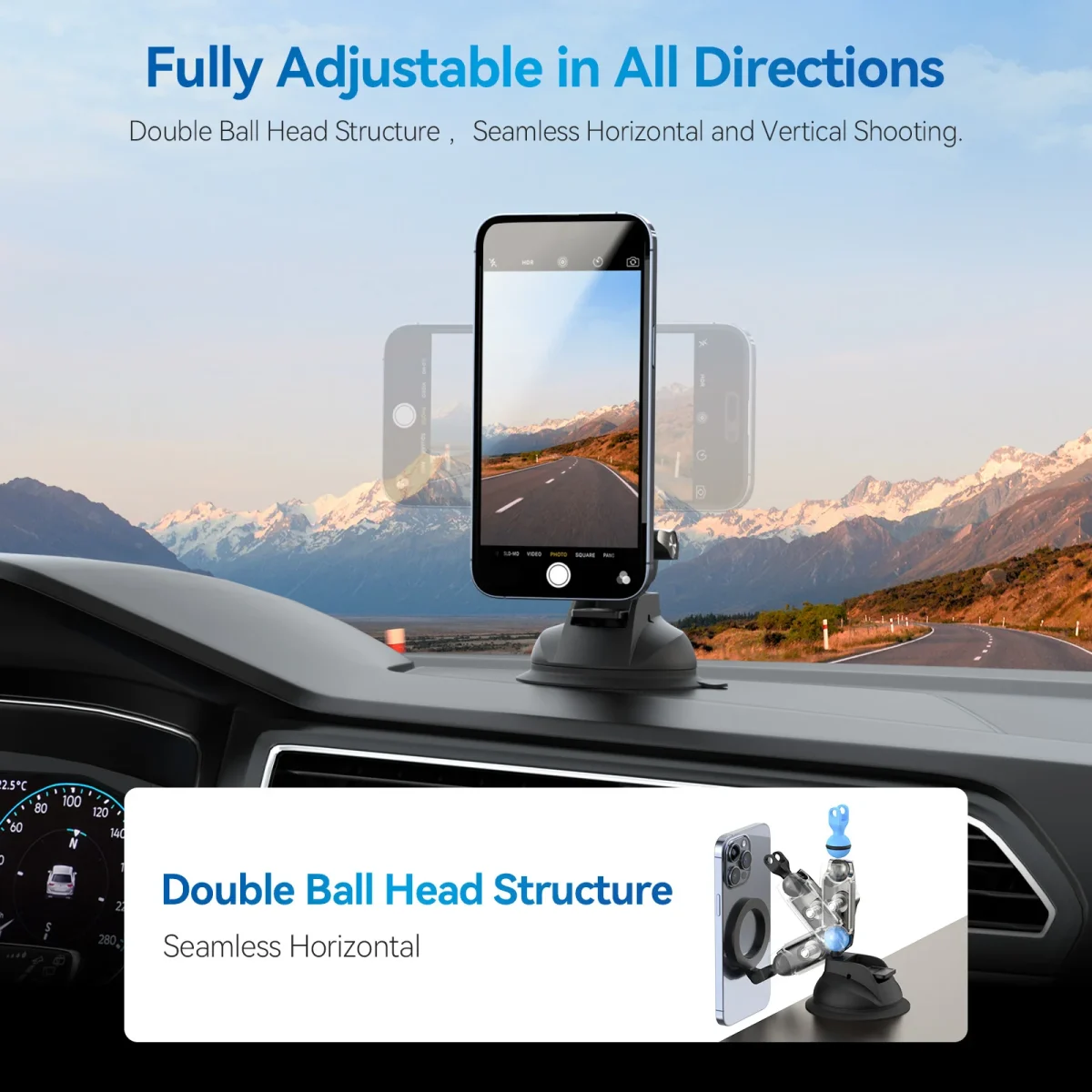 8_af52c600-2361-42e4-adae-67c9f9bd4660 TELESIN Magnetic Suction Car Phone Mount P3-SUS-02 - Image 9
