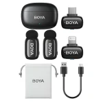 BOYA Mini-12 Tiny Wireless Microphone System Combo Edition (2.4 GHz, Black) - Image 3