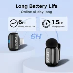 BOYA Mini-16 Tiny Wireless Microphone System With Lightning Connector For iOS Devices (2.4 GHz, Black) - Image 5
