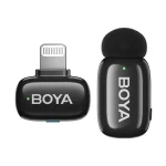 BOYA Mini-16 Tiny Wireless Microphone System With Lightning Connector For iOS Devices (2.4 GHz, Black)
