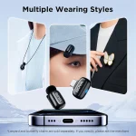 BOYA Mini-17 Tiny Wireless Microphone System With USB-C Connector For Android/iOS Devices (2.4 GHz, Black) - Image 6