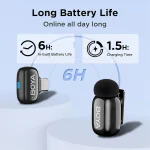 BOYA Mini-17 Tiny Wireless Microphone System With USB-C Connector For Android/iOS Devices (2.4 GHz, Black) - Image 4