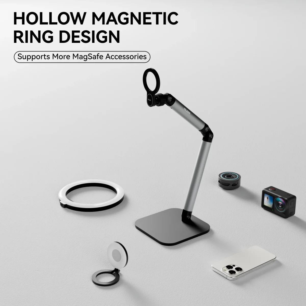 T5 TELESIN Magnetic Desktop Phone Stand P3-DS-01 - Image 5