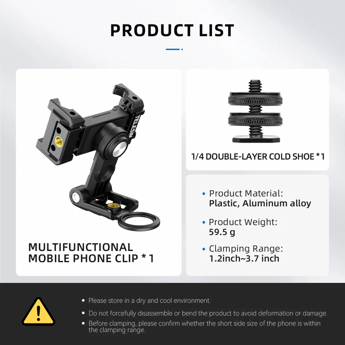 TELESIN-Multifunctional-Mobile-Phone-Holder_17 TELESIN Multifunctional Mobile Phone Holder PM-001 - Image 14