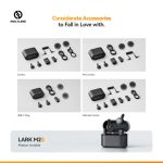 Hollyland LARK M2S Combo 2-Person Wireless Microphone System for Cameras and Mobile Devices (2.4 GHz, Space Gray) - Image 3