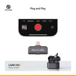 Hollyland LARK M2S Combo 2-Person Wireless Microphone System for Cameras and Mobile Devices (2.4 GHz, Space Gray) - Image 2