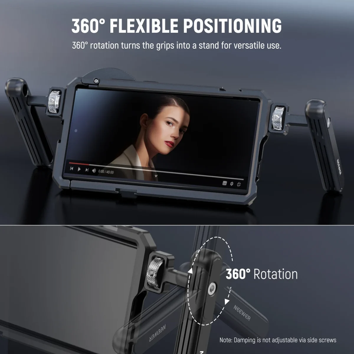 Neewer Mini Rotatable Dual Handle For Smartphone Video Rig - Image 7
