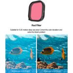 TELESIN Underwater Housing & Lens Filter Kit for GoPro (Purple, Red & Magenta) GP-WTP-904 - Image 5