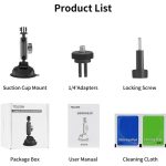 TELESIN Suction Cup Camera Mount with 3-Prong Mount TE-SUC-010 - Image 33