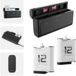 TELESIN Pocket-Size 3-Slot Charger Box & 2 Stamina Batteries Kit for GoPro HERO12/11/10/9 S0-ECB-01-TGP - Image 17